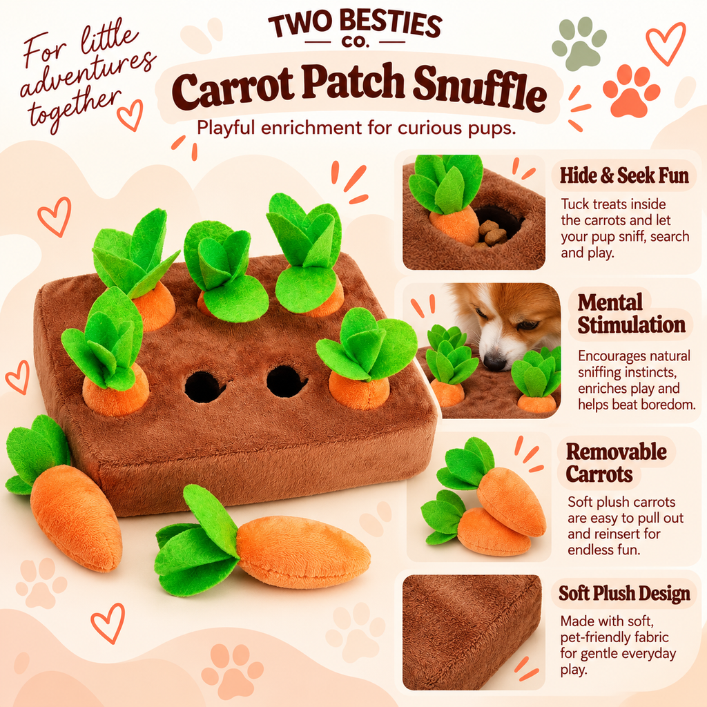 Carrot Patch Snuffle Toy - Interactive Foraging Toy for Dogs