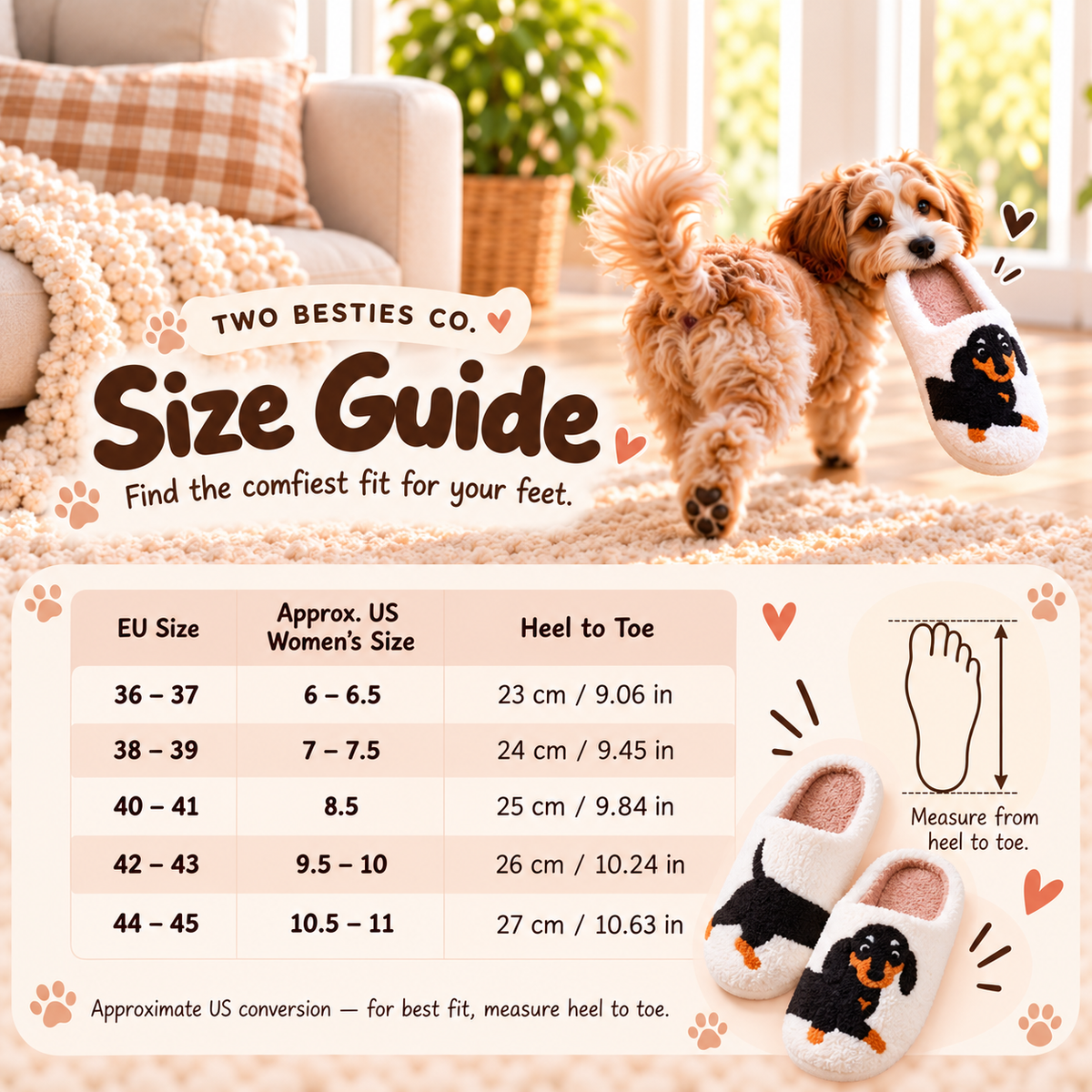 Dachshund House Slippers