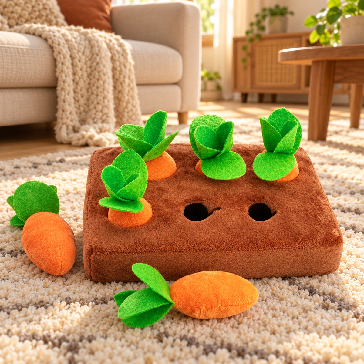 Carrot Patch Snuffle Toy - Interactive Foraging Toy for Dogs
