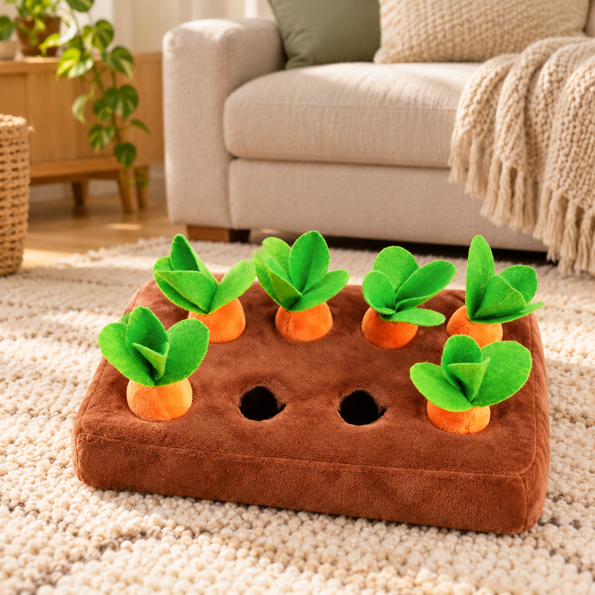 Carrot Patch Snuffle Toy - Interactive Foraging Toy for Dogs