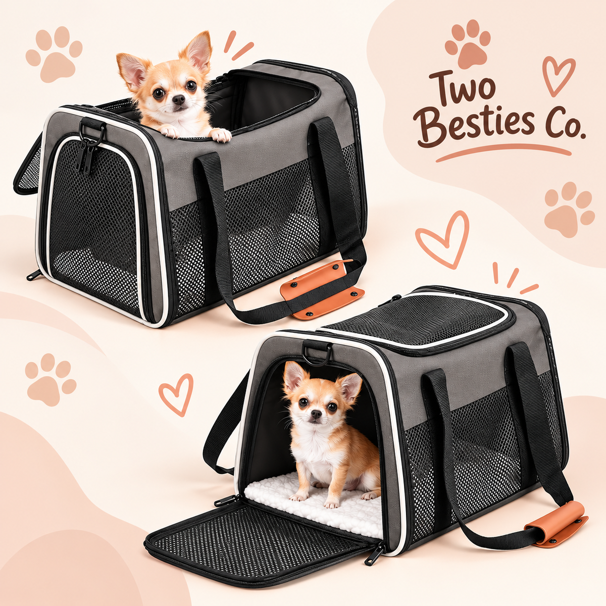 Bestie Travel Carrier - Pet Carrier for Small Dogs