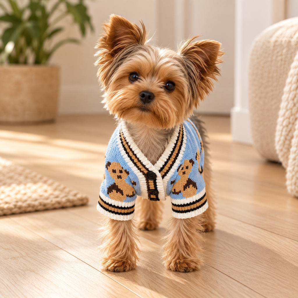 Bestie Cosy Cardigan - Knit Sweater for Small Dogs